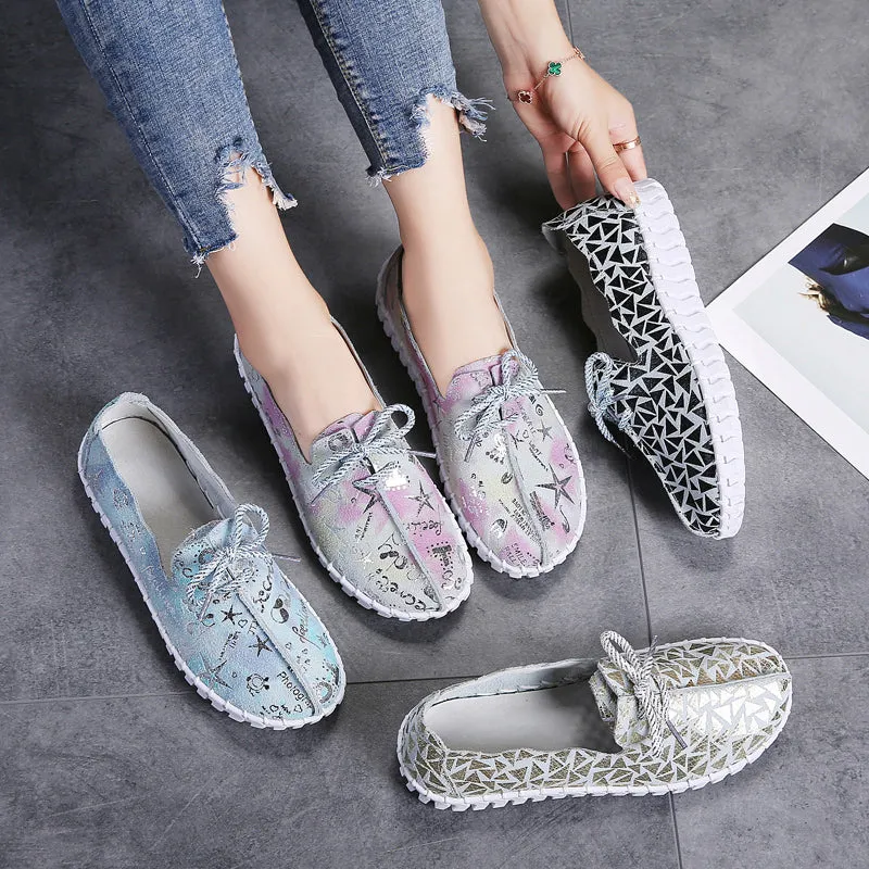 Comfortable flat women's slip-on shoes
