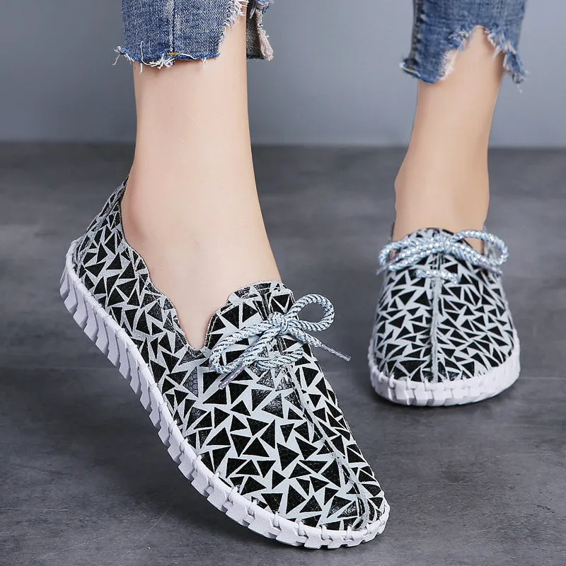 Comfortable flat women's slip-on shoes