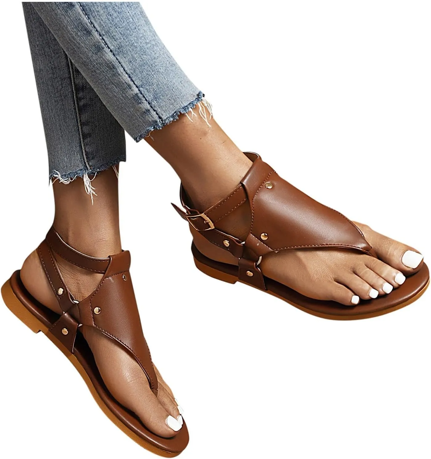 Comfortable Slip on Slide Sandals for Women Open Toes Ankle Strap Cool Shoes Soft Soled Sandals for Women