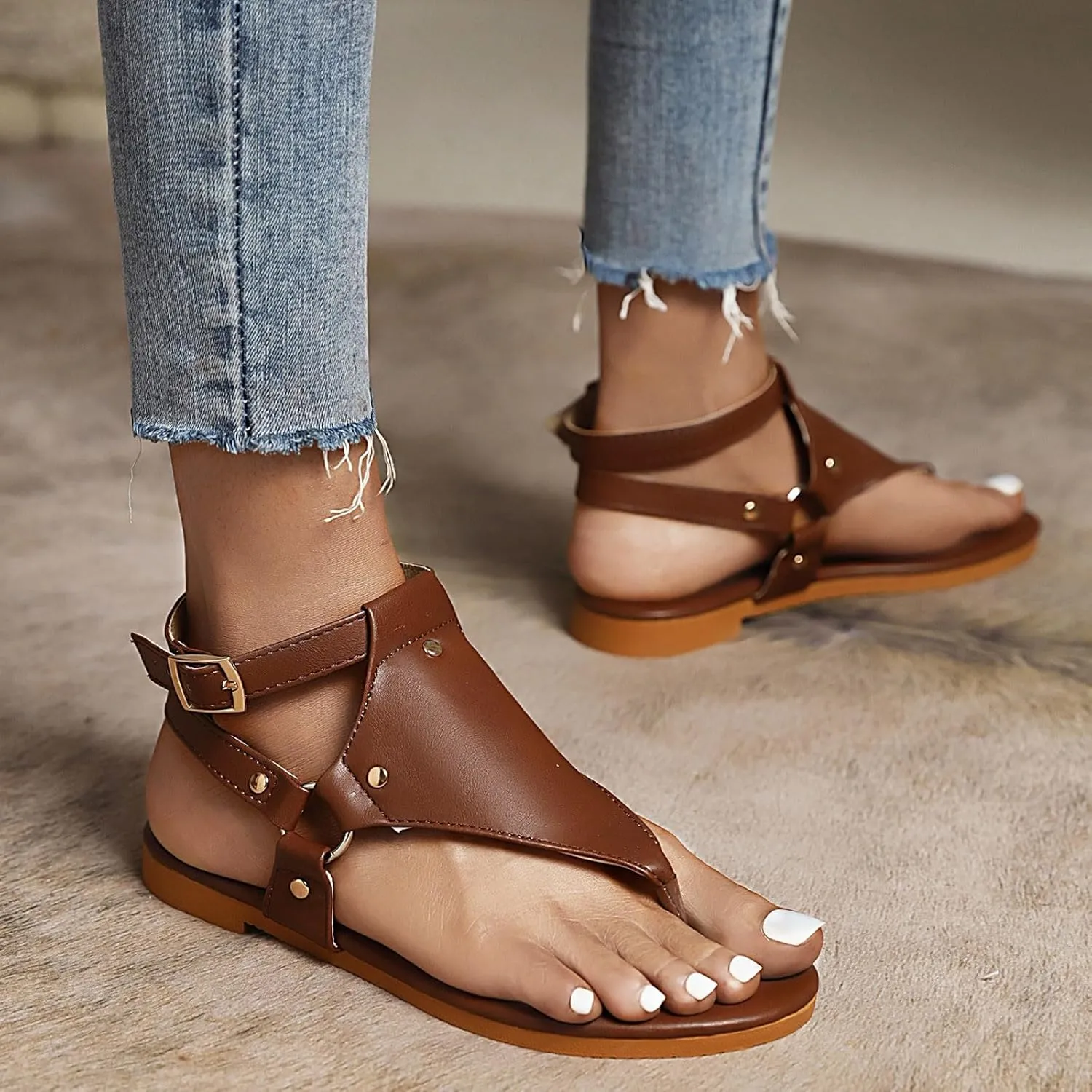 Comfortable Slip on Slide Sandals for Women Open Toes Ankle Strap Cool Shoes Soft Soled Sandals for Women