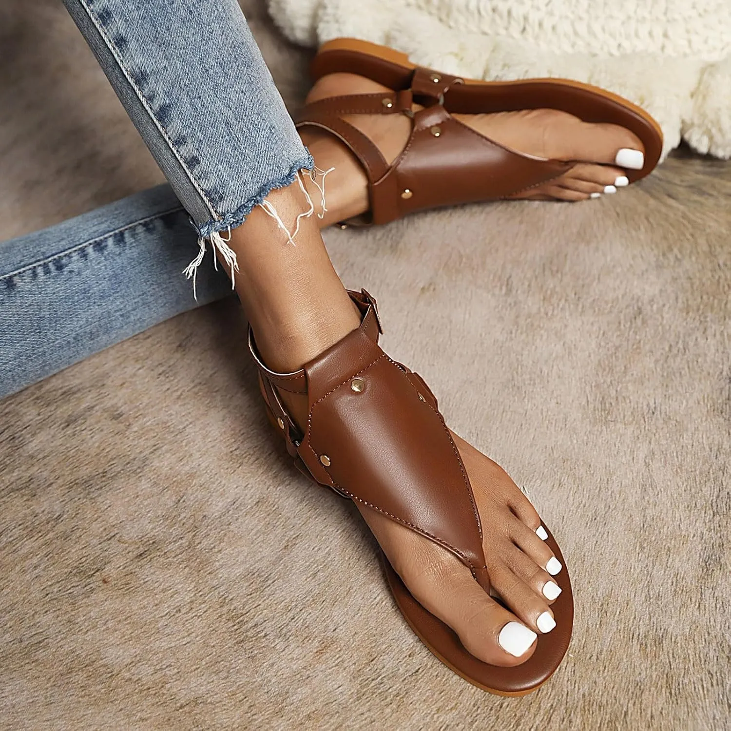 Comfortable Slip on Slide Sandals for Women Open Toes Ankle Strap Cool Shoes Soft Soled Sandals for Women