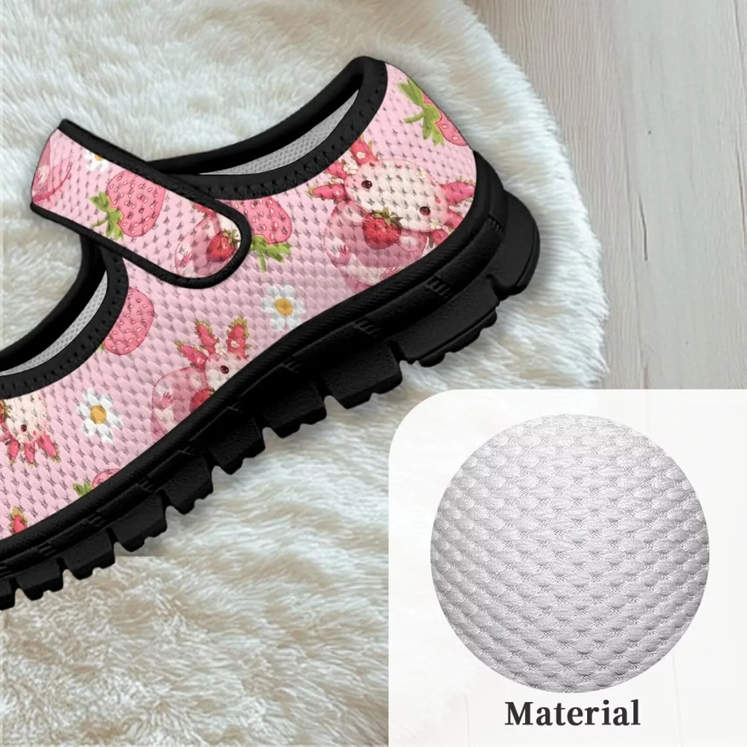 Comfortable Slip-On Sneaker for Girls,Girls'Mary Jane Shoes for Party,Cartoon Walking Flat Shoes for Daily Wear