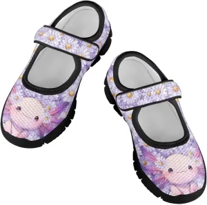 Comfortable Slip-On Sneaker for Girls,Girls'Mary Jane Shoes for Party,Cartoon Walking Flat Shoes for Daily Wear