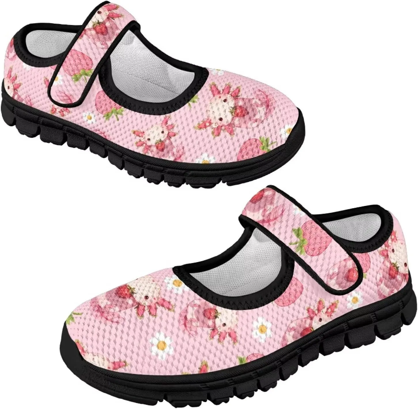 Comfortable Slip-On Sneaker for Girls,Girls'Mary Jane Shoes for Party,Cartoon Walking Flat Shoes for Daily Wear