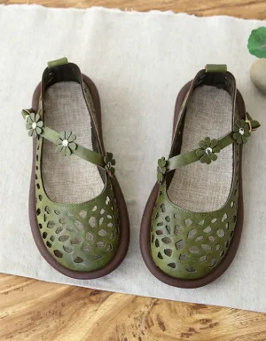 Comfortable Summer Hollow Wide Toe Box Sandals