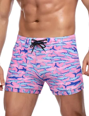 COOFANDY Men's Swimsuit Camo Quick Dry Mens Swimming Shorts Trunks with Pockets