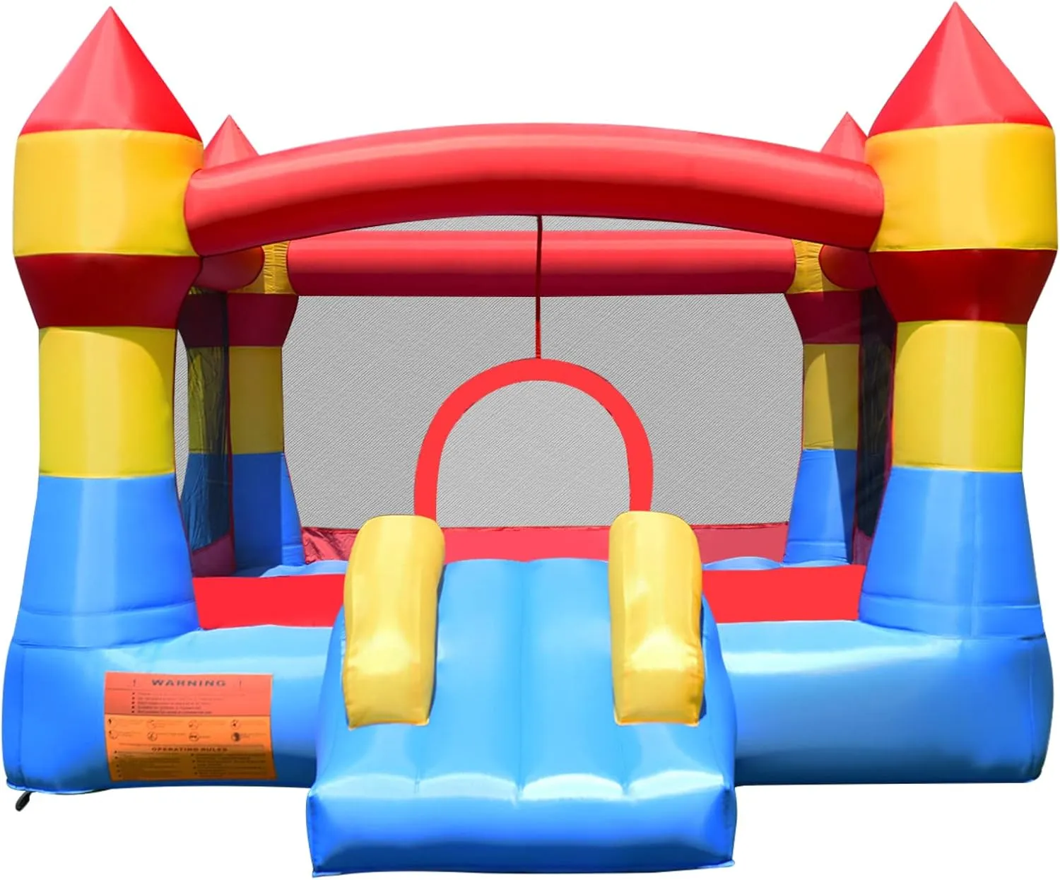 Costzon Inflatable Bounce House, Party Castle Bouncy House for Kids 12ft L x 9ft W x 7ft H Indoor Outdoor Fun with Large Jumping Area & Fun Slide, Toddler Bounce House for Backyard Birthday Gifts