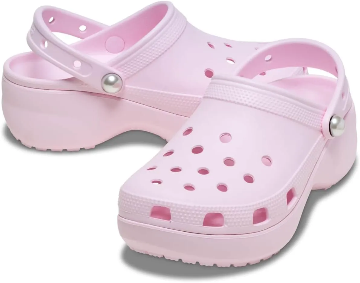 Crocs Women's Classic Platform Pearl Clog