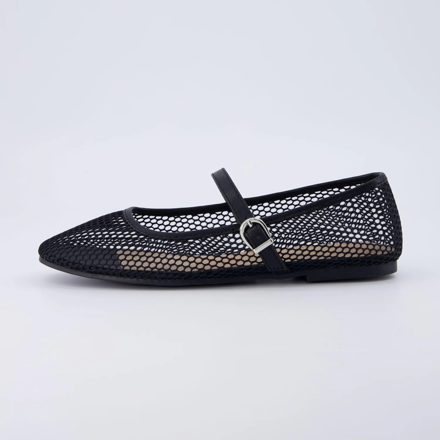 CUSHIONAIRE Women's Muse Mesh Flat  Memory Foam and Wide Widths Available