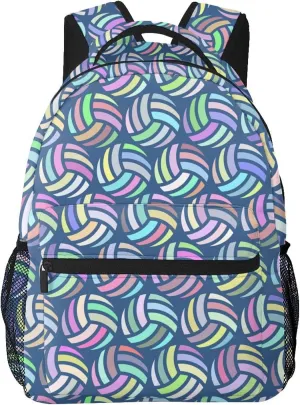 Cute Volleyball Ball Backpack For School Laptop Bags Bookbag Big Casual Daypack For Student Girls Boys Kids Teens Travel Sports Work