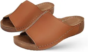 Damping Sole Upgradation Stretch Lightweight Sandals, 2024 New Orthopedic Arch Support Walking Summer Shoes Women Flat Sandals