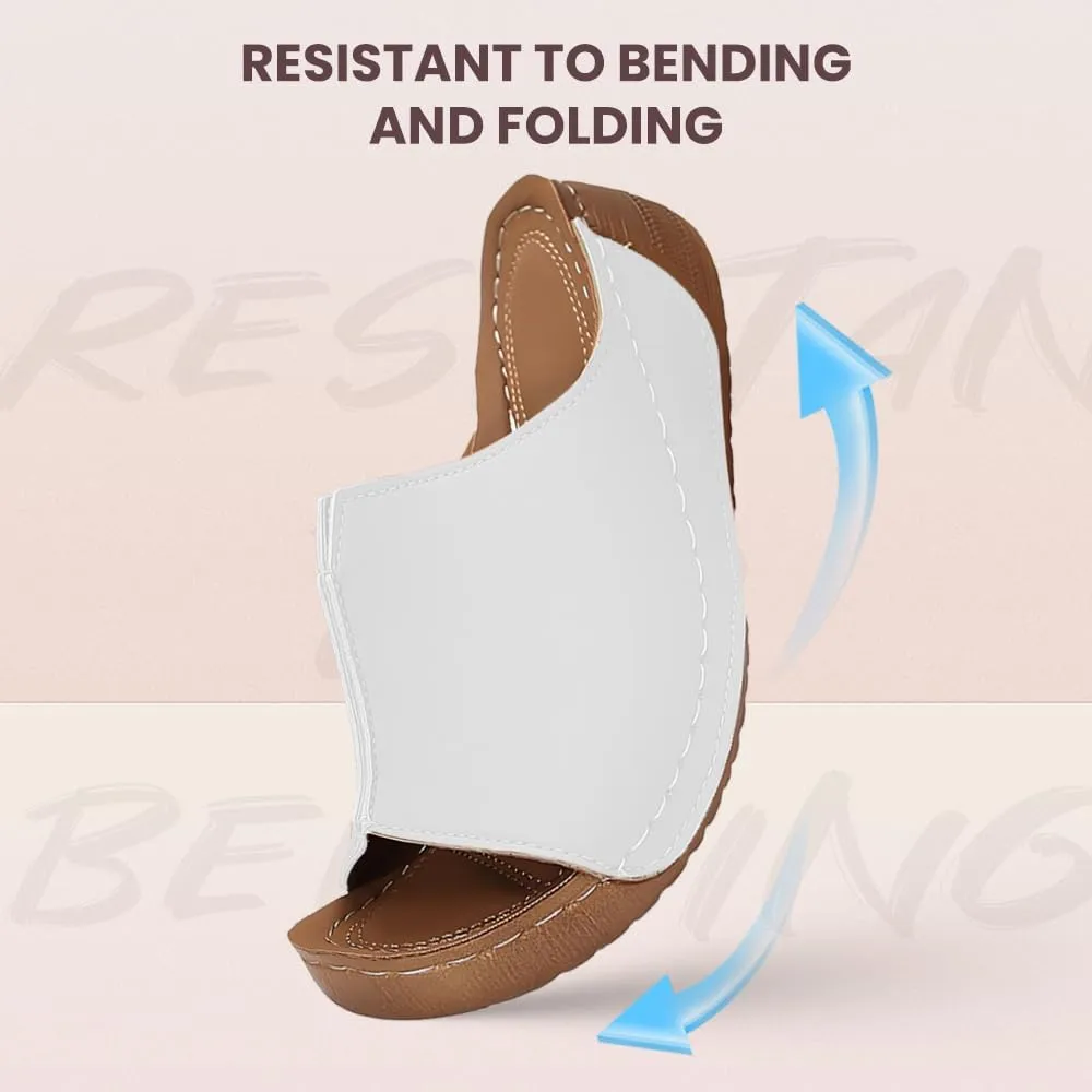 Damping Sole Upgradation Stretch Lightweight Sandals, 2024 New Orthopedic Arch Support Walking Summer Shoes Women Flat Sandals