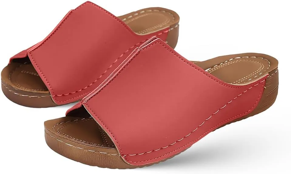 Damping Sole Upgradation Stretch Lightweight Sandals, 2024 New Orthopedic Arch Support Walking Summer Shoes Women Flat Sandals
