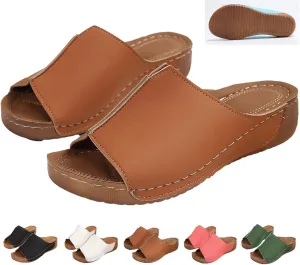 Damping Sole Upgradation Stretch Lightweight Sandals Orthopedic Wedge Sandals for Women Arch Support Walking Summer Shoes