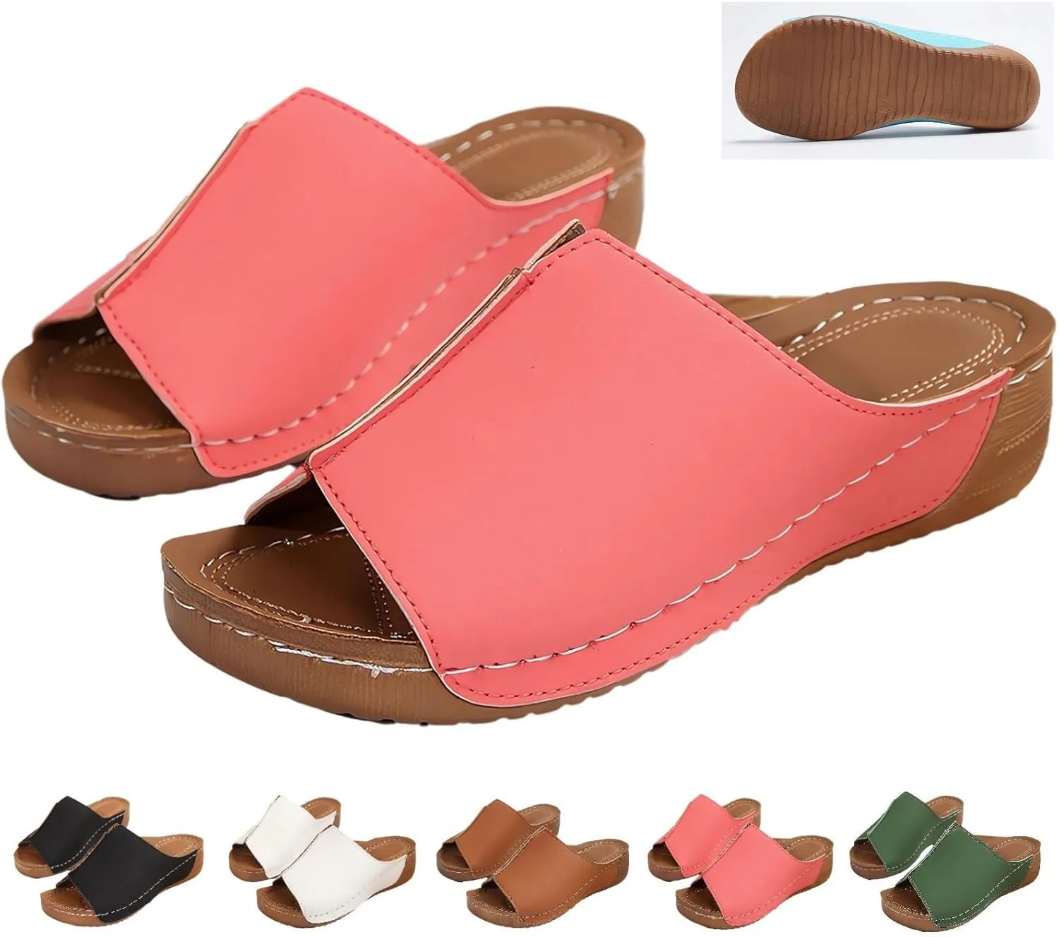 Damping Sole Upgradation Stretch Lightweight Sandals Orthopedic Wedge Sandals for Women Arch Support Walking Summer Shoes