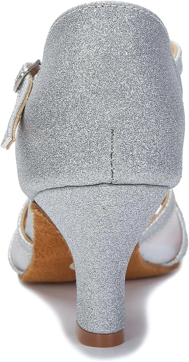 Dance Shoes Women Latin Salsa Ballroom Shoes Dancing Shoe 2.5 Inch Heel