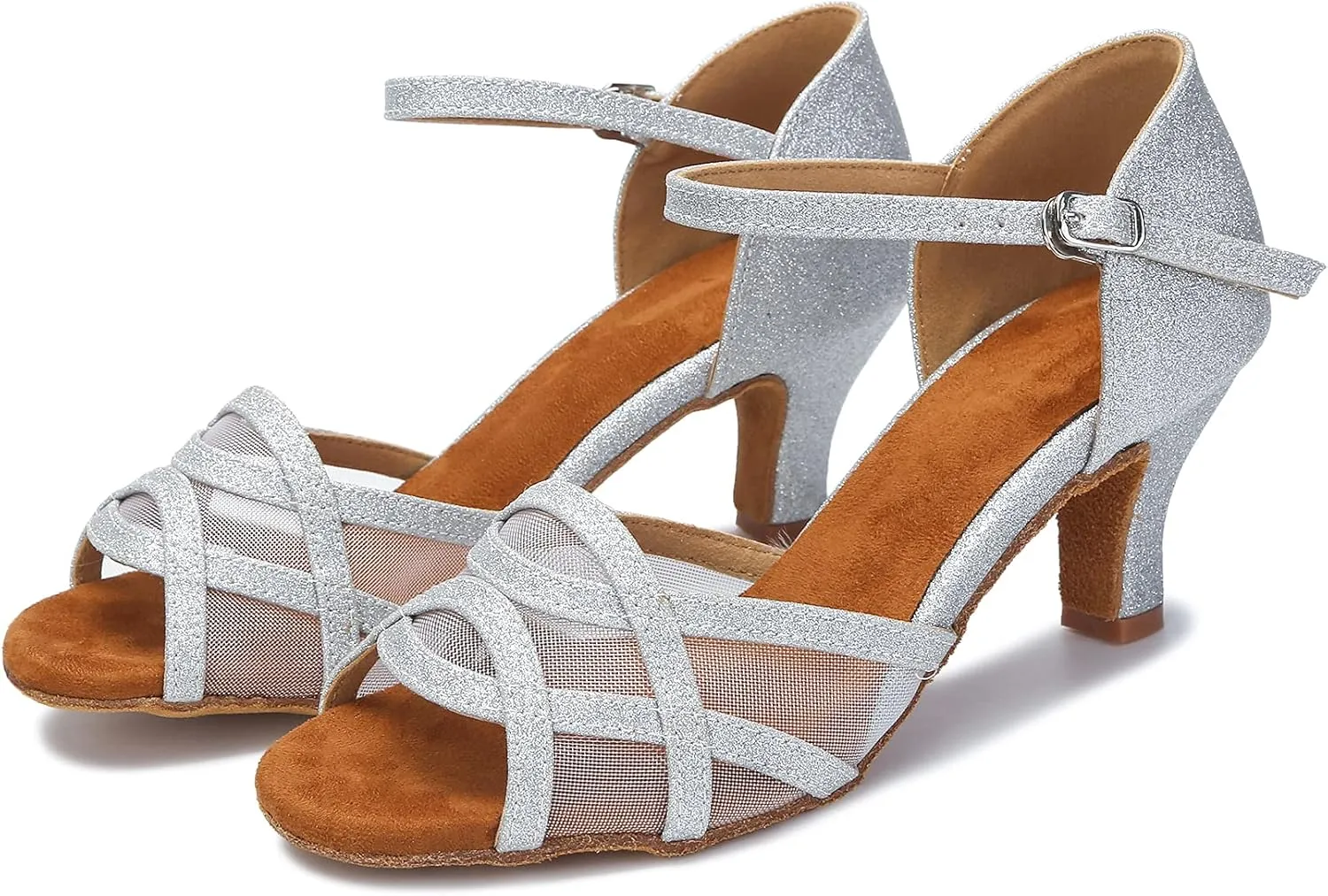 Dance Shoes Women Latin Salsa Ballroom Shoes Dancing Shoe 2.5 Inch Heel