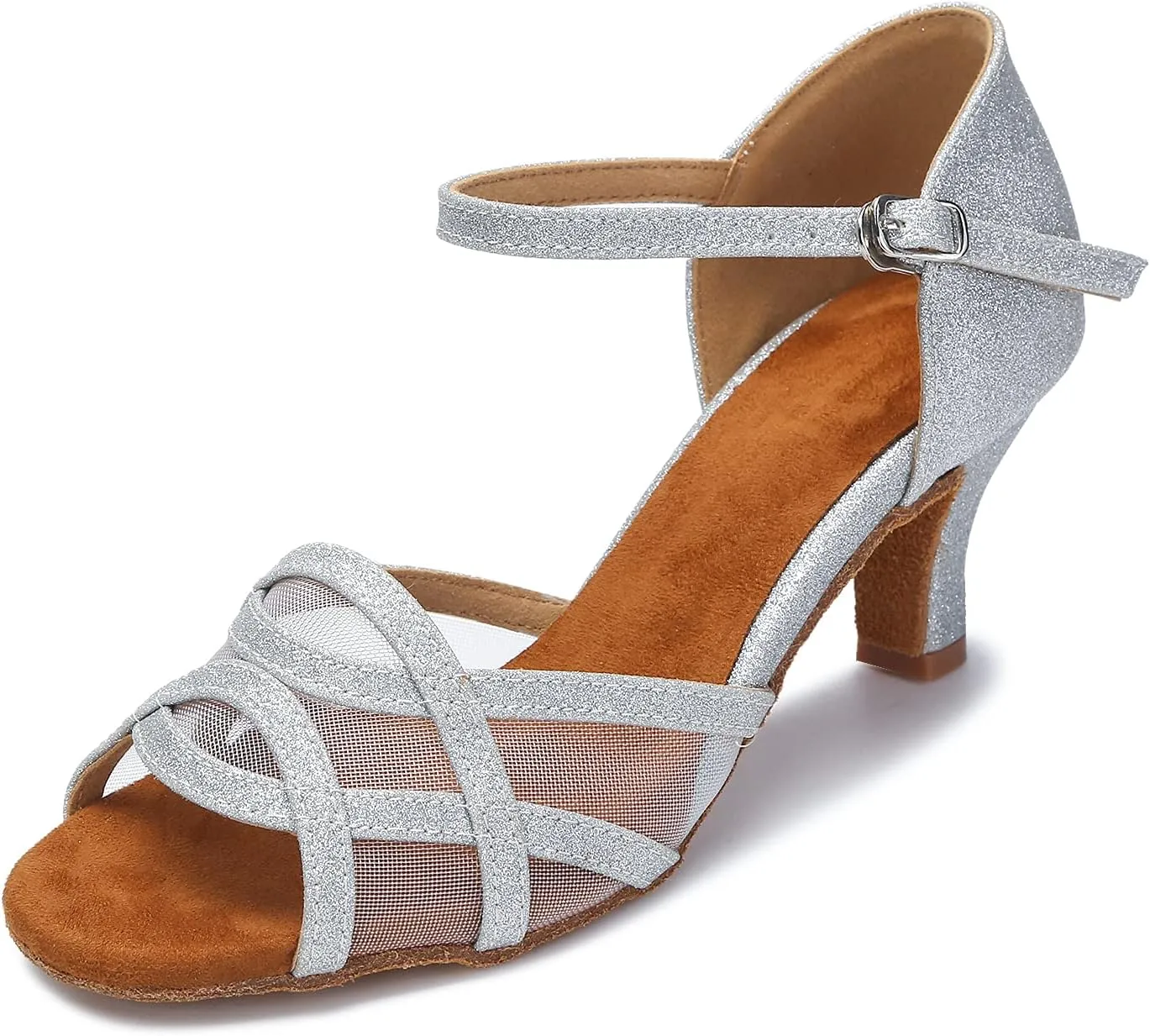 Dance Shoes Women Latin Salsa Ballroom Shoes Dancing Shoe 2.5 Inch Heel