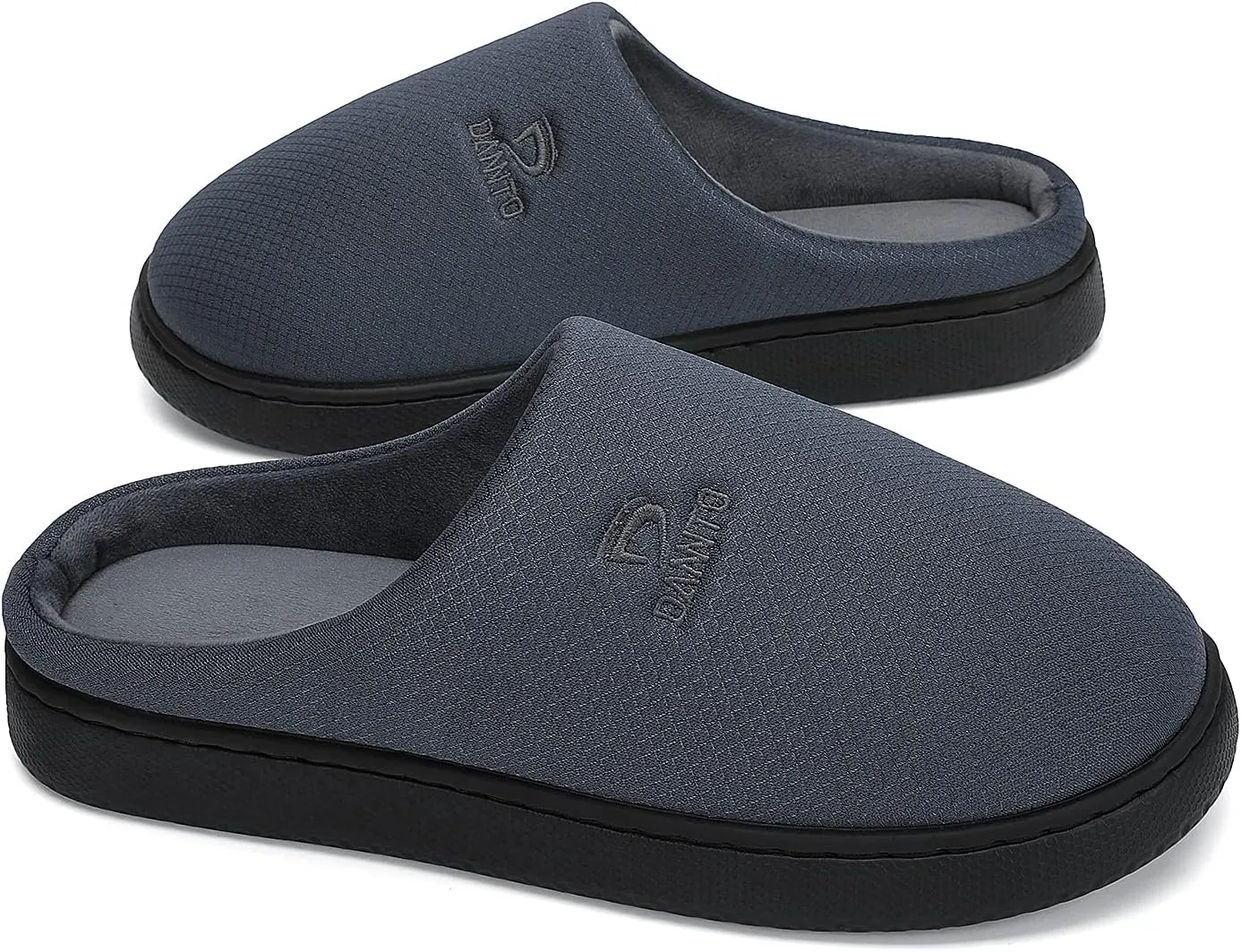 Dannto Womens Mens Memory Foam Slippers House Slide Sandals Bedroom Home Indoor Cozy Closed Toe Shoes