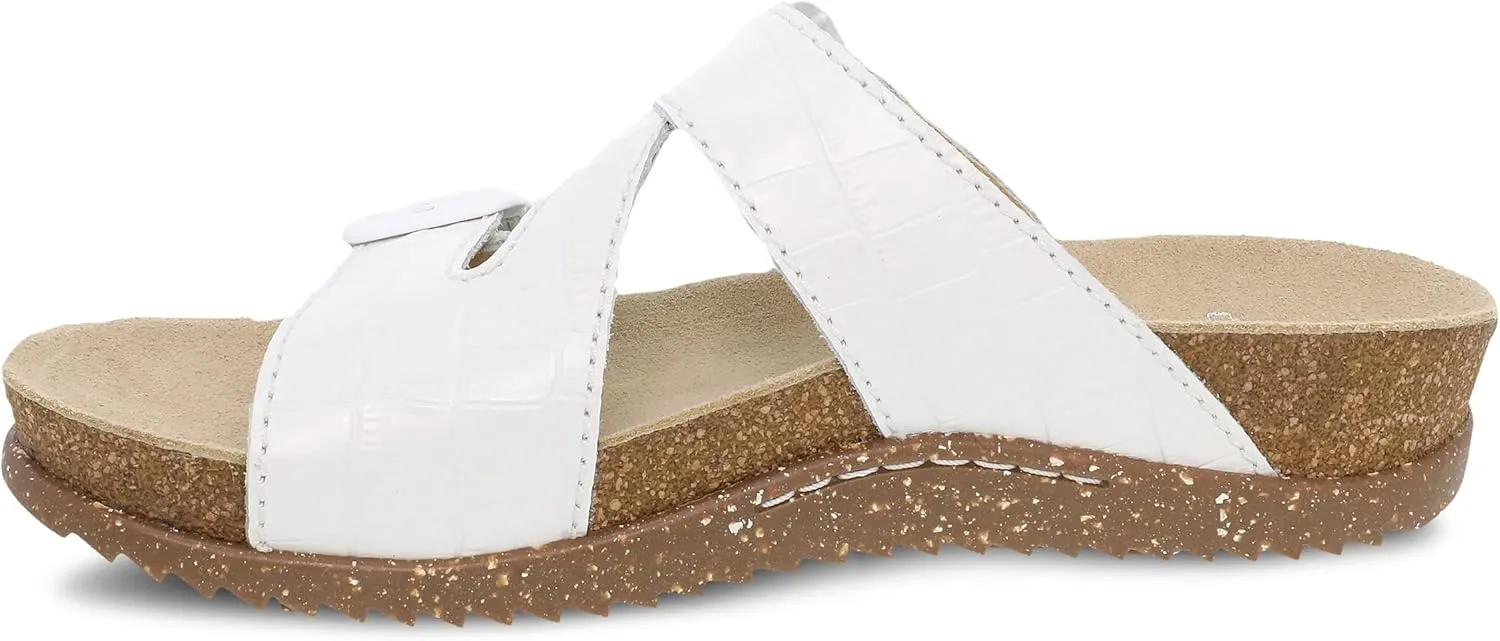 Dansko Dayna Double Buckle, Slip-On Sandal for Women - Cushioned Cork Midsole for Comfort and Shock Absorption - Vibram ECOSTEP EVO Rubber Outsole for Long-Lasting Wear