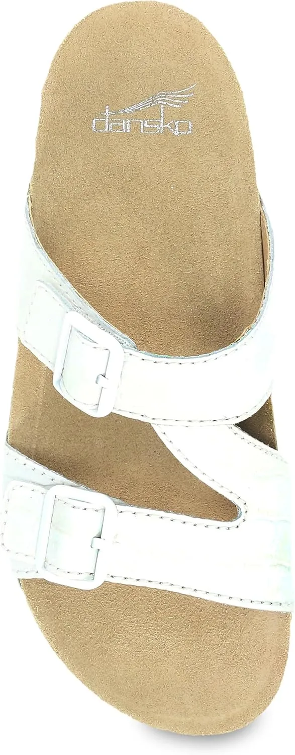 Dansko Dayna Double Buckle, Slip-On Sandal for Women - Cushioned Cork Midsole for Comfort and Shock Absorption - Vibram ECOSTEP EVO Rubber Outsole for Long-Lasting Wear