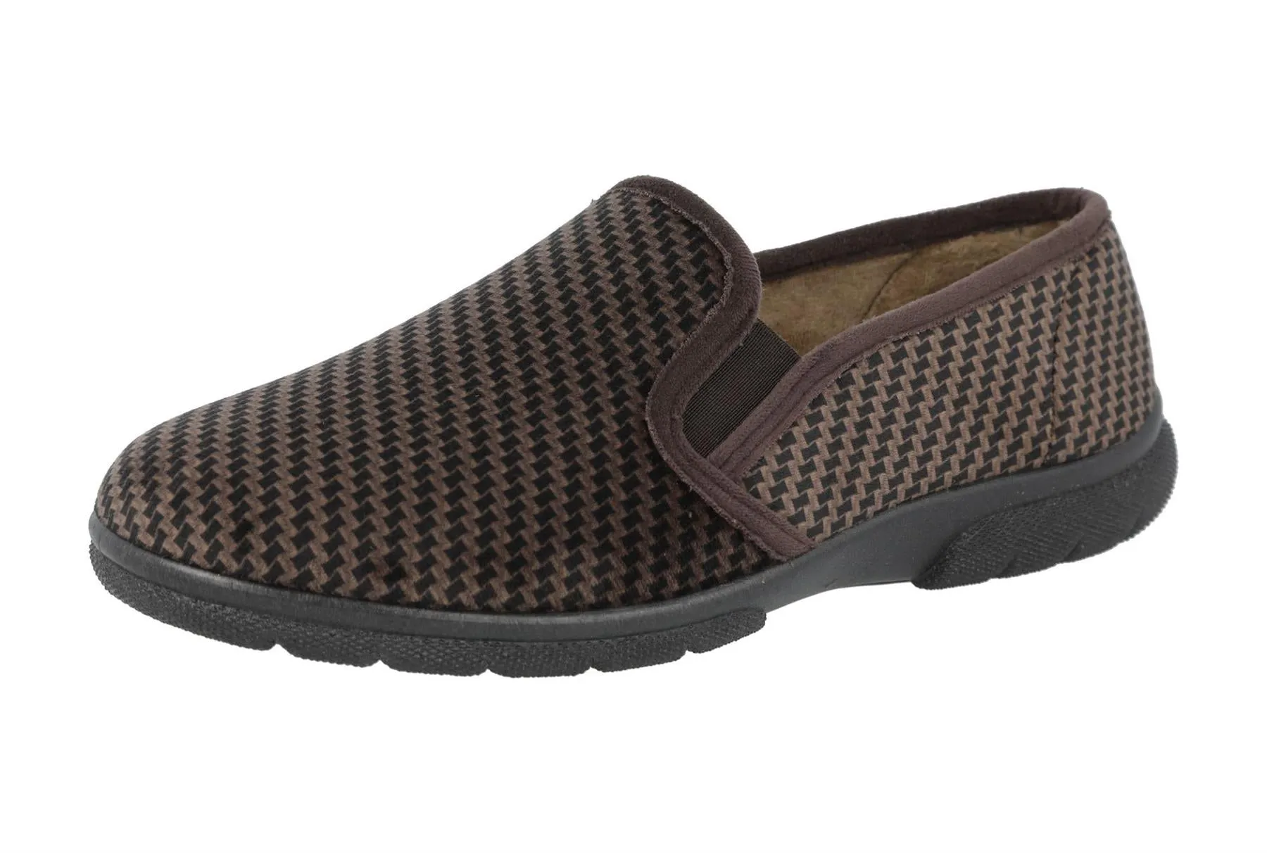 DB Shoes Men's 6V Fit Slip-On Classic Loafer Shoes in Brown, Sizes 6 to 12