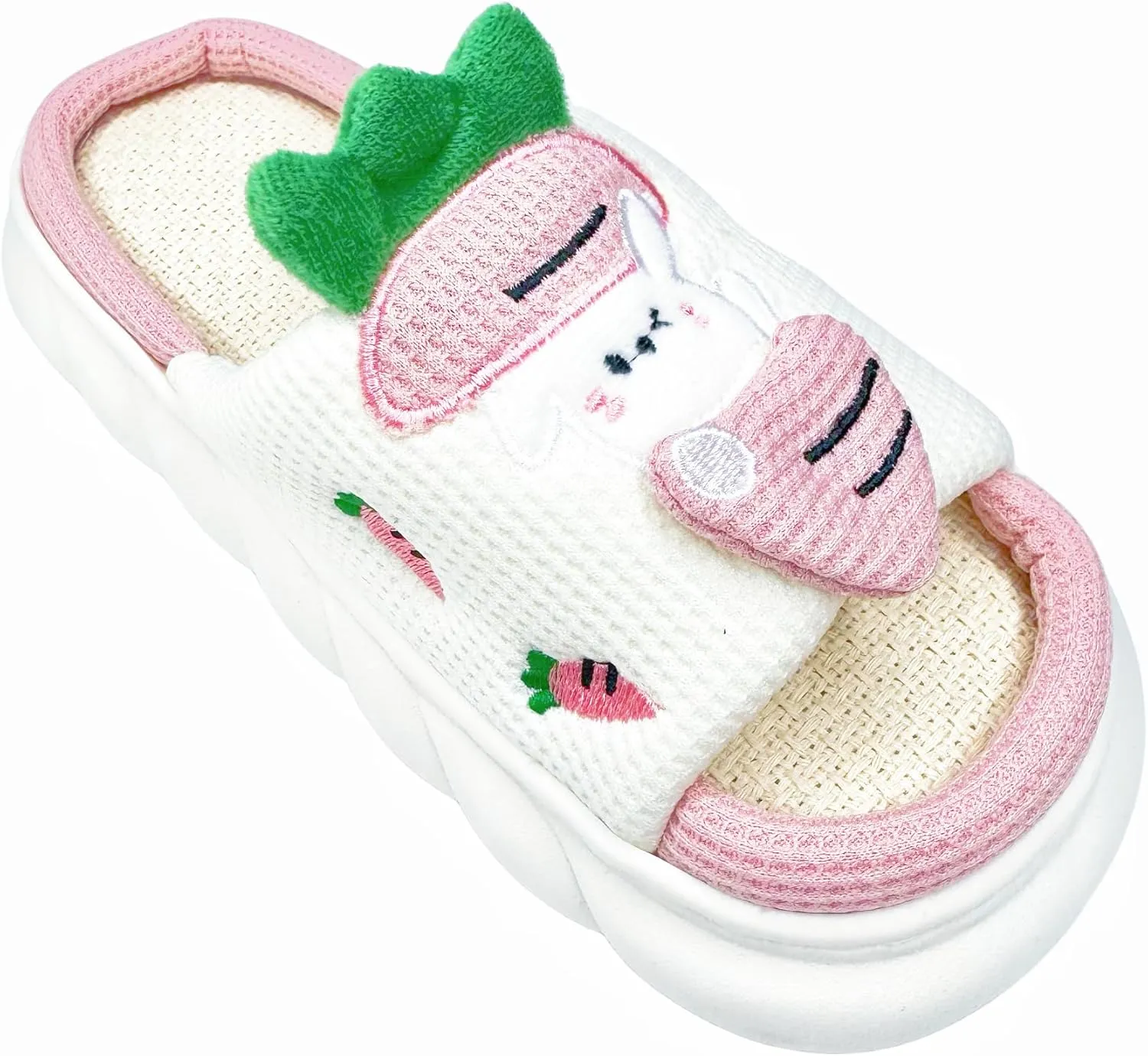 DCLTD Womens Cartoon Animal Slippers Home Linen Slippers Men's and Women's Cartoon Slides Cloud Slippers Super Soft Shoes for Boys and Girls