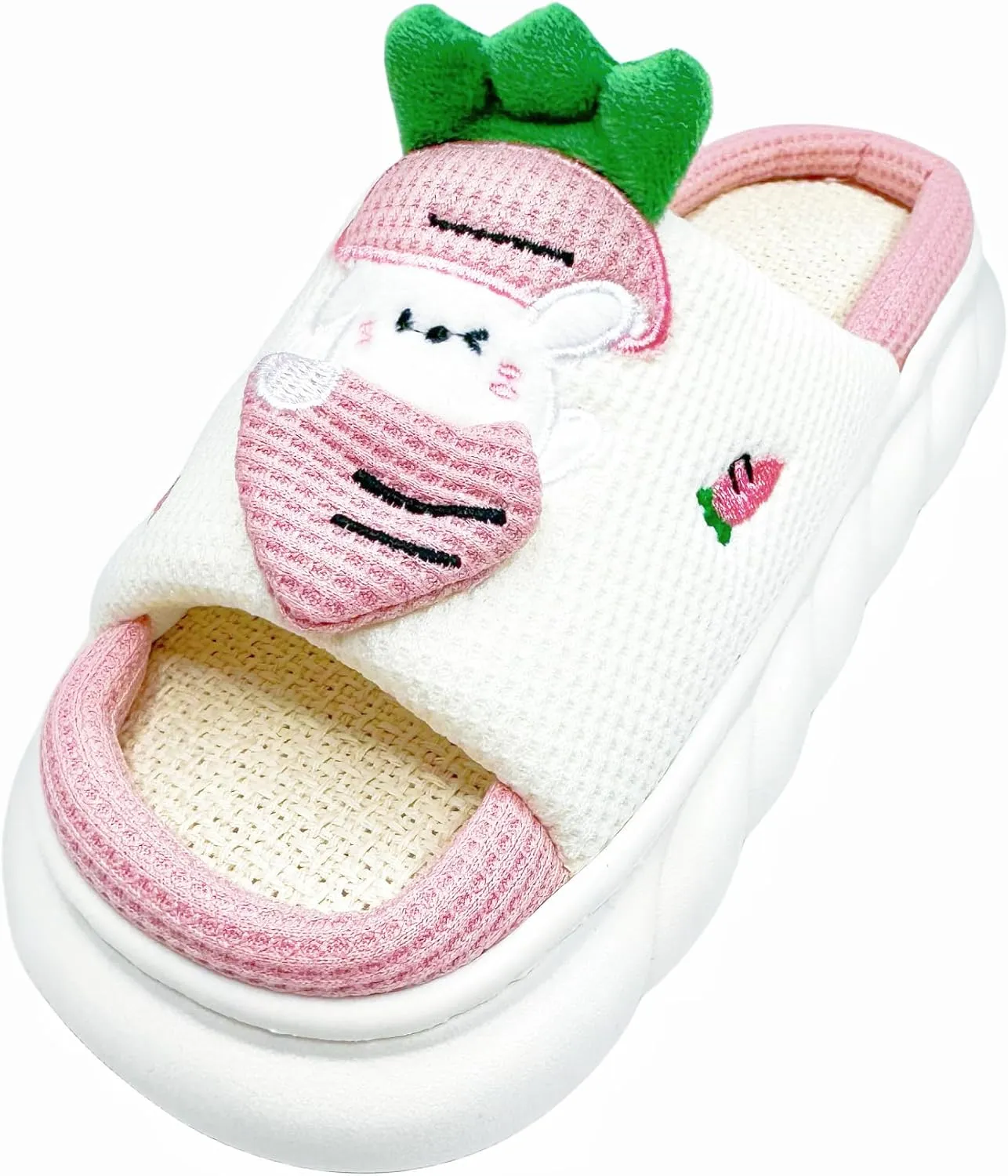 DCLTD Womens Cartoon Animal Slippers Home Linen Slippers Men's and Women's Cartoon Slides Cloud Slippers Super Soft Shoes for Boys and Girls