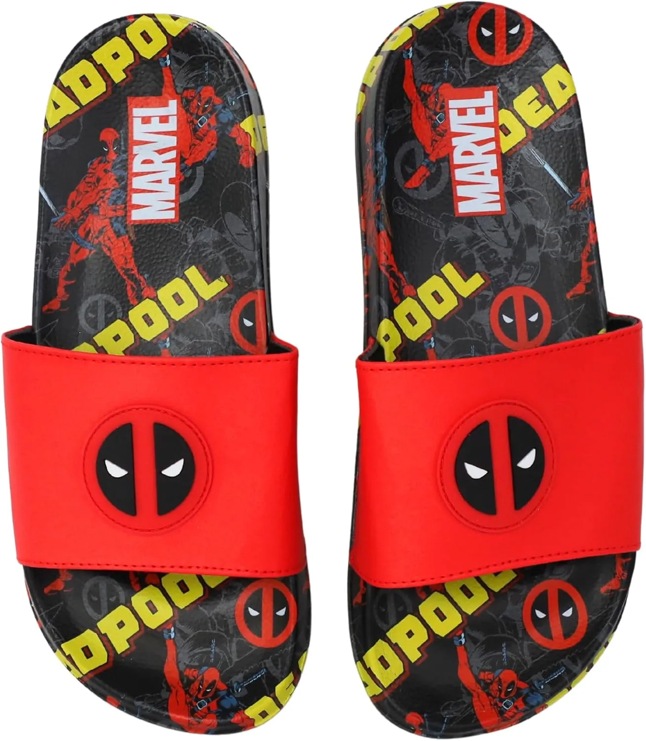 Deadpool Soccer Slide for Men, Boys