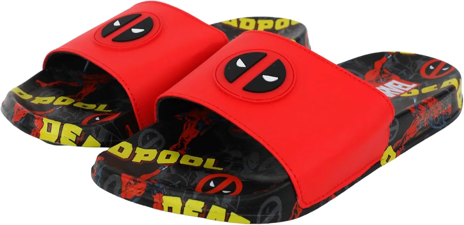 Deadpool Soccer Slide for Men, Boys
