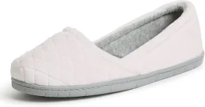 Dearfoams Women's Comfort Memory Foam Indoor Outdoor Katie Slip On Loafer Ballet Slipper
