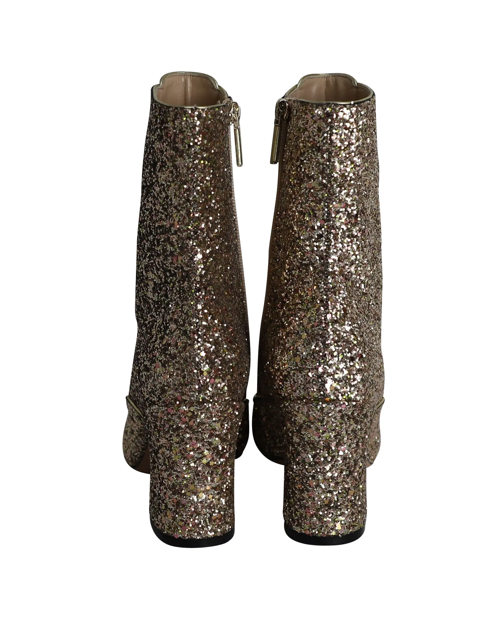 Dior D-Circus Glitter Ankle Boots in Gold Leather