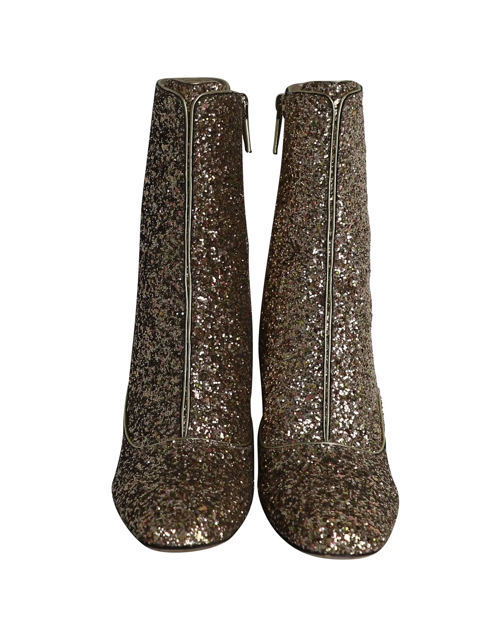Dior D-Circus Glitter Ankle Boots in Gold Leather
