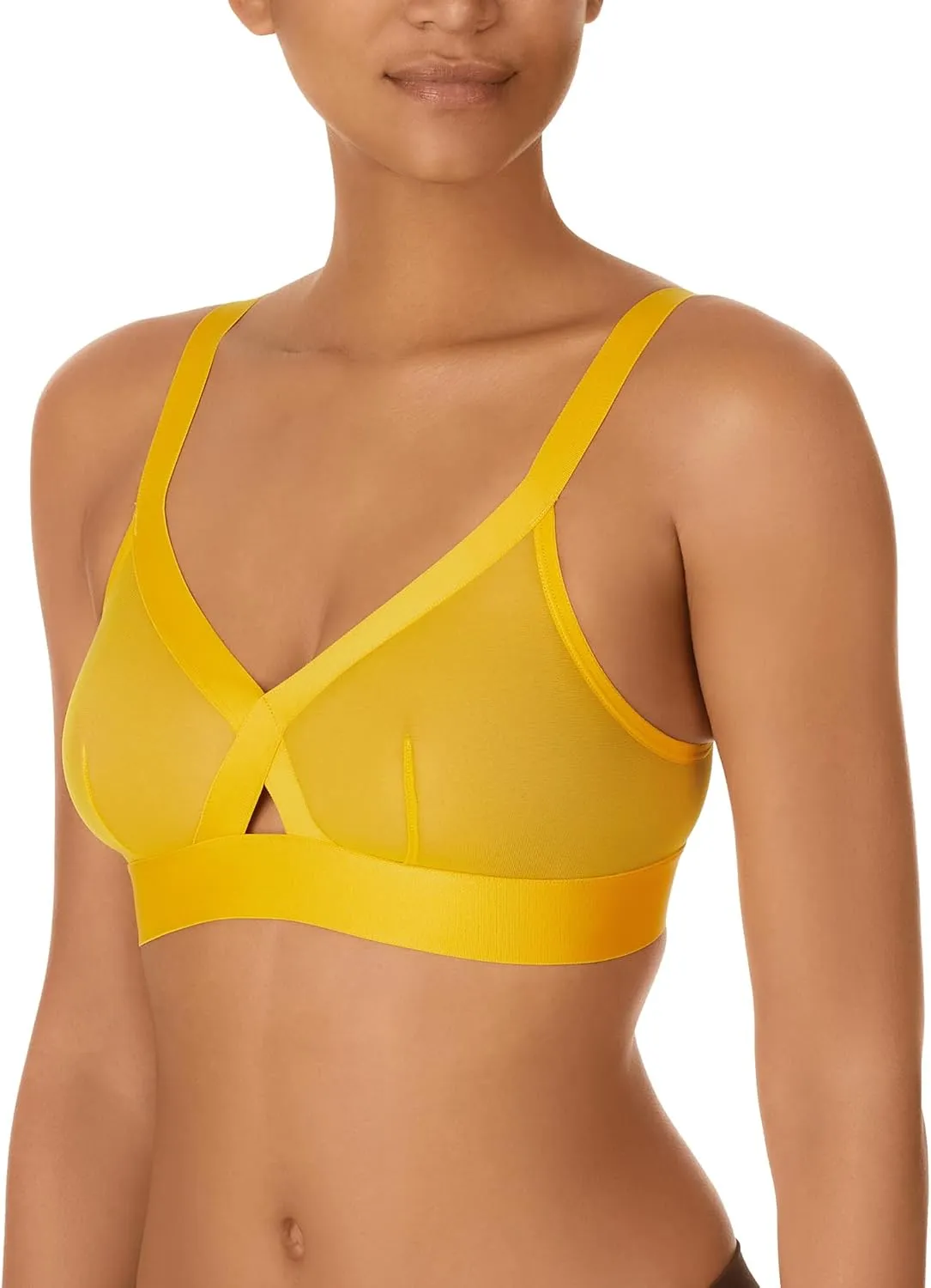 DKNY Women's Sheers Wirefree Softcup Bralette Bra