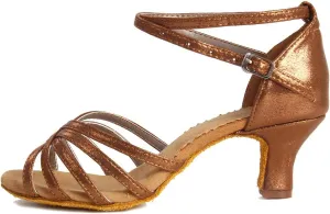 DKZSYIM Women Latin Dance Shoes Ballroom Salsa Tango Practice Performence Party Dancing Shoes,Model 1810-6