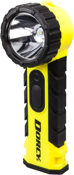 Dorcy Intrinsically Safe 190-Lumen Flashlight with Pocket Clip, Water-Resistant, Yellow (41-0095)