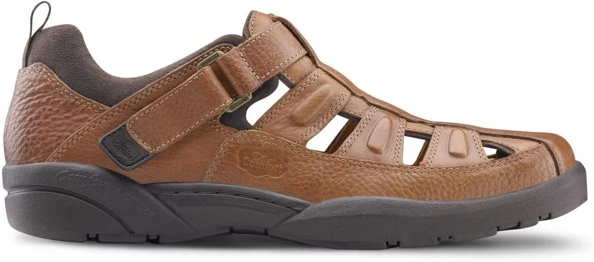 Dr. Comfort Fisherman Men's Therapeutic Diabetic Extra Depth Sandal: Chestnut 11.0 Wide (E/2E)