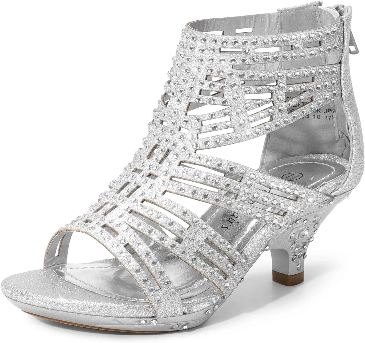 DREAM PAIRS Girls Sandals Low Heel Dress Pump Sandals
