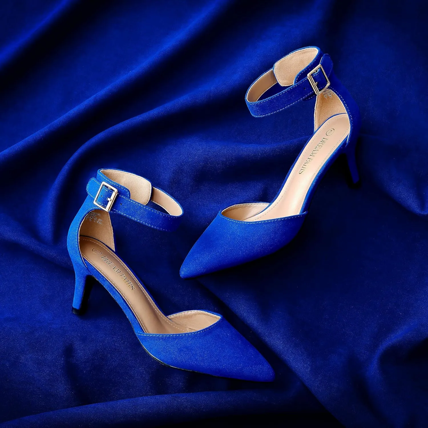 DREAM PAIRS Kitten Heel Low Heel for Women Closed Pointed Toe Pumps Wedding Party Sexy Dress Shoes Lowpointed