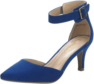 DREAM PAIRS Kitten Heel Low Heel for Women Closed Pointed Toe Pumps Wedding Party Sexy Dress Shoes Lowpointed