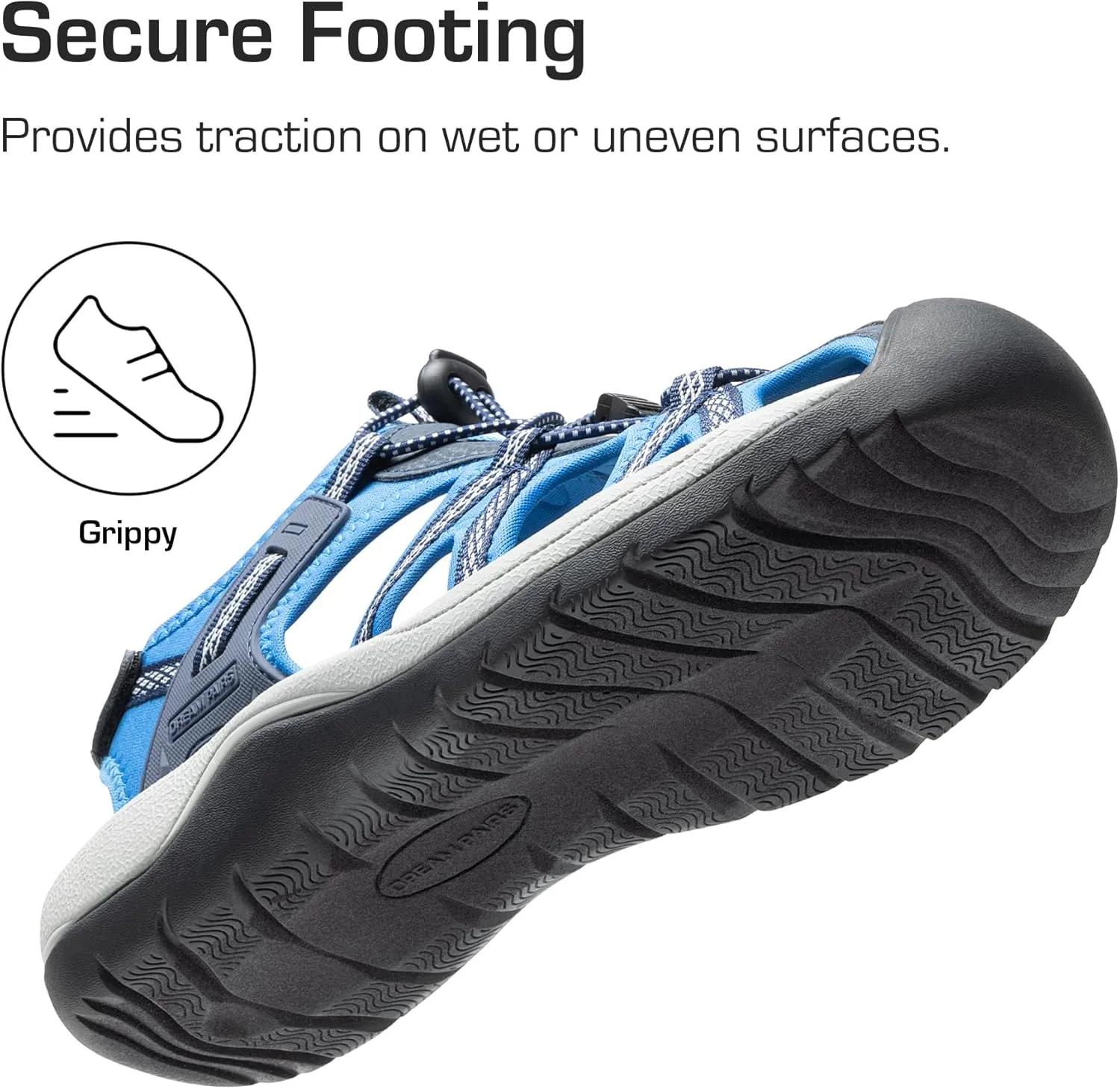 DREAM PAIRS Men's Sandals Hiking Water Sport Athletic Beach Outdoor Comfortable Casual Closed Toe Summer Sandal Shoes