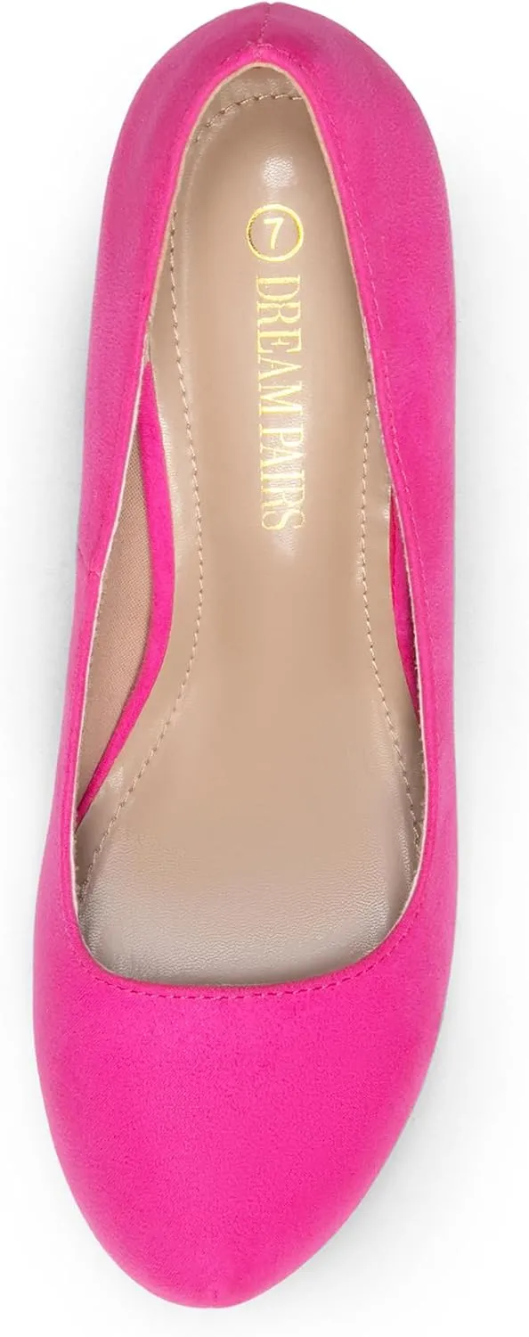 DREAM PAIRS Tiffany Women's Classic Elegant Versatile Low Stiletto Heel Dress Platform Pumps Shoes