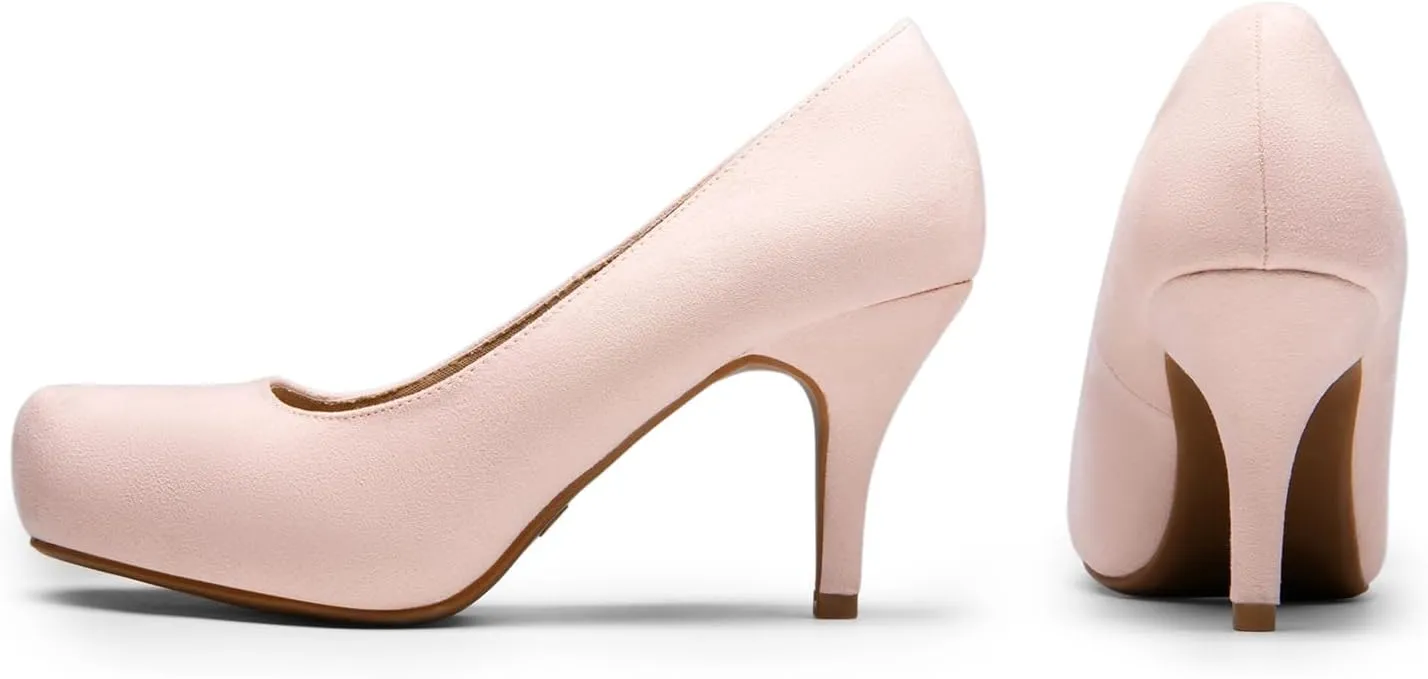 DREAM PAIRS Tiffany Women's Classic Elegant Versatile Low Stiletto Heel Dress Platform Pumps Shoes