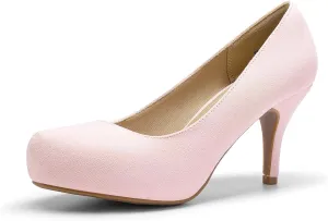 DREAM PAIRS Tiffany Women's Classic Elegant Versatile Low Stiletto Heel Dress Platform Pumps Shoes