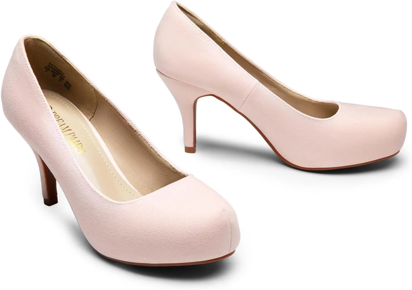 DREAM PAIRS Tiffany Women's Classic Elegant Versatile Low Stiletto Heel Dress Platform Pumps Shoes