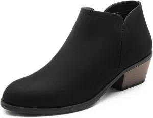 DREAM PAIRS Women's Ankle Boots Low Chunky Heel Comfortable Short Fall Booties Shoes