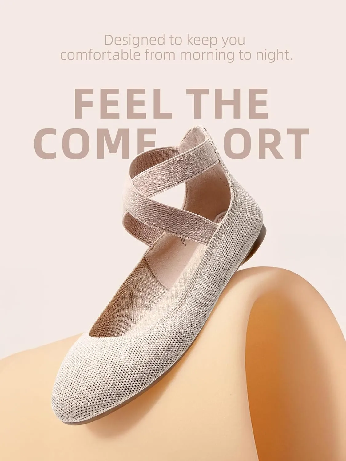 DREAM PAIRS Women's Comfortable Fashion Elastic Ankle Straps Flats Shoes