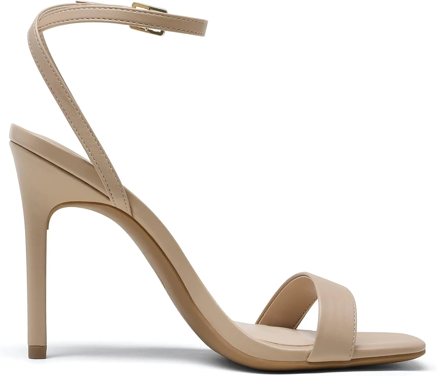 DREAM PAIRS Women’s High Stilettos Open Square Toe Ankle Strap Heels Sexy Comfort Strappy Dress Shoes Wedding Bridal Pumps Sandals