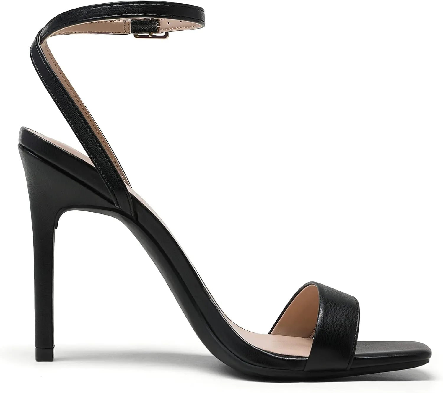 DREAM PAIRS Women’s High Stilettos Open Square Toe Ankle Strap Heels Sexy Comfort Strappy Dress Shoes Wedding Bridal Pumps Sandals