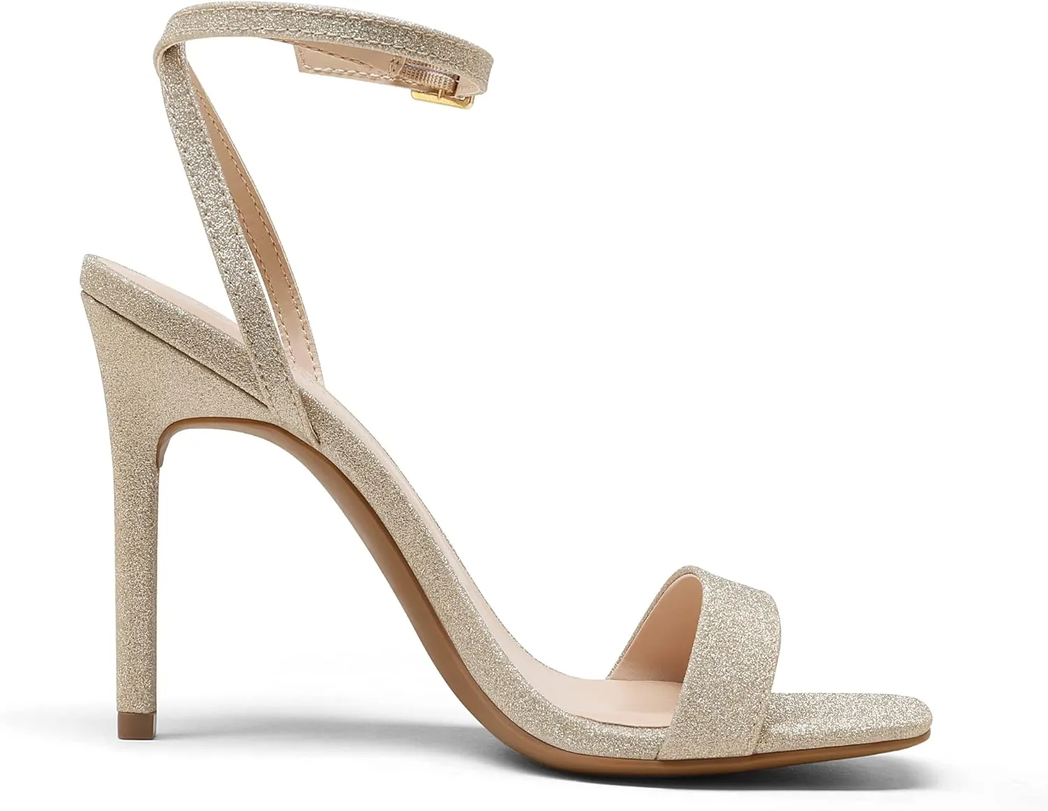 DREAM PAIRS Women’s High Stilettos Open Square Toe Ankle Strap Heels Sexy Comfort Strappy Dress Shoes Wedding Bridal Pumps Sandals